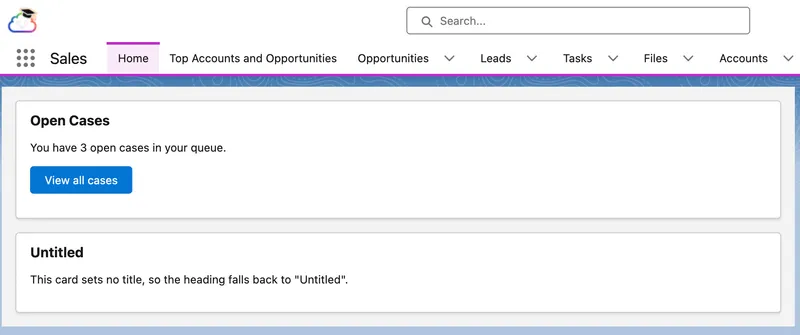 Screenshot of the deployed slotDemo on a Lightning page.
