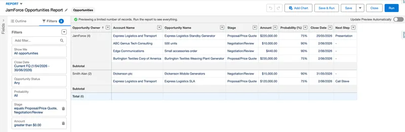 Salesforce Report Builder Image
